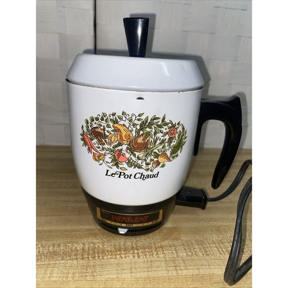 VTG 70s HEAT & EAT Electric Pot "Le Pot Chaud" TESTED Spice Of Life - Picture 2 of 8